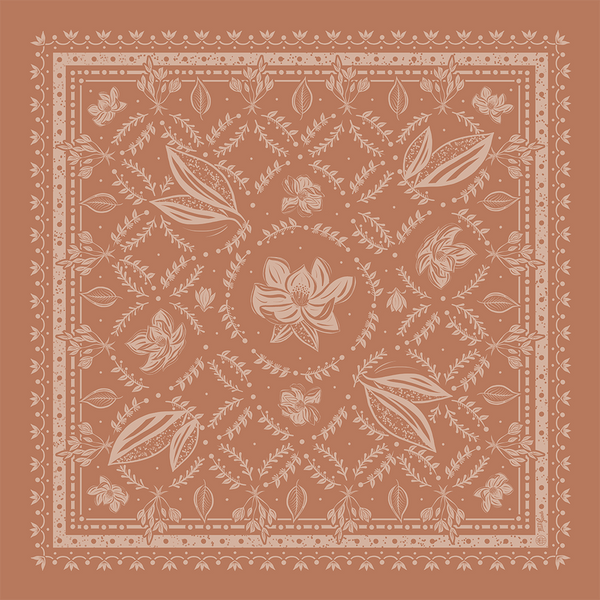 Classic Magnolia Bandana, Orange