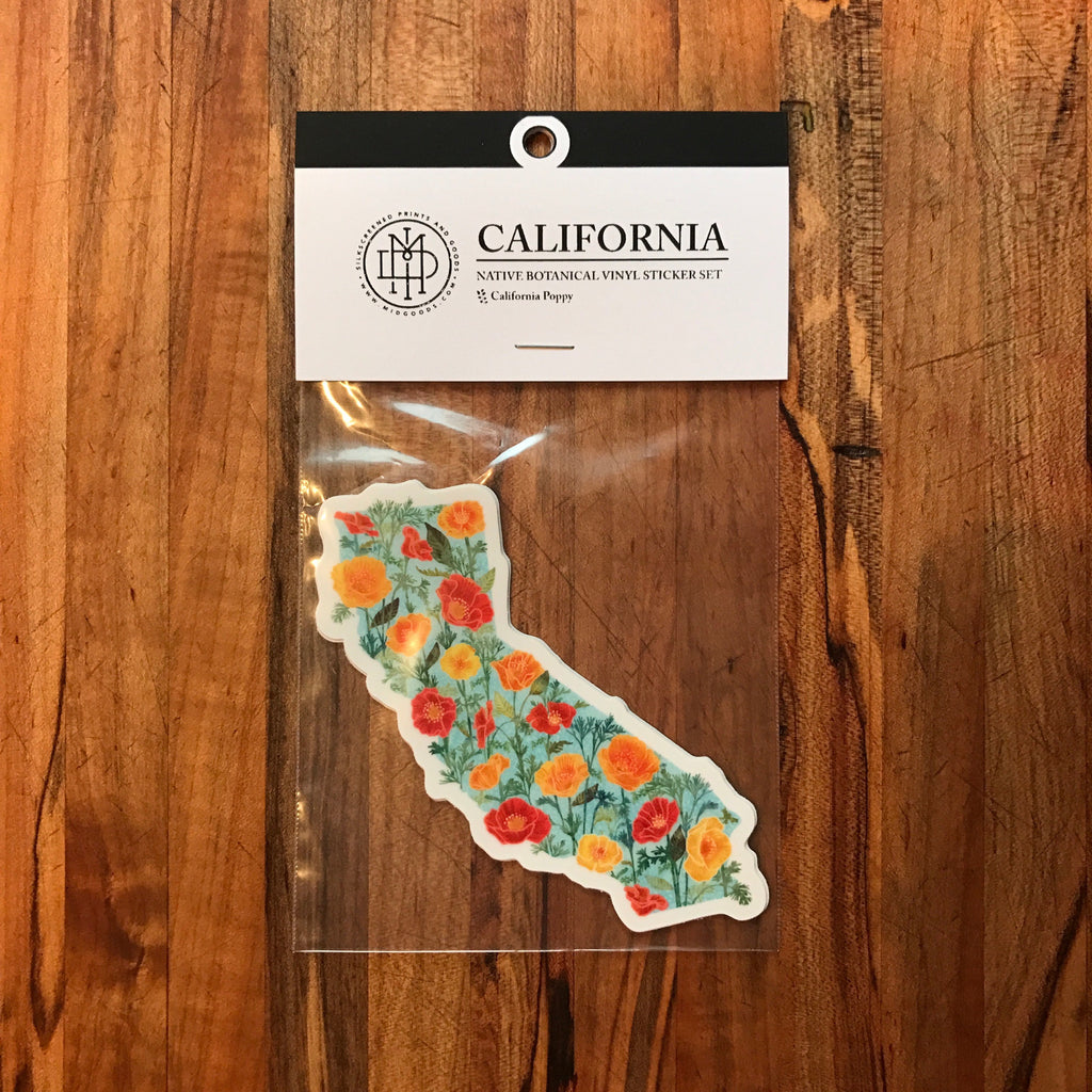 California Sticker Set of 3