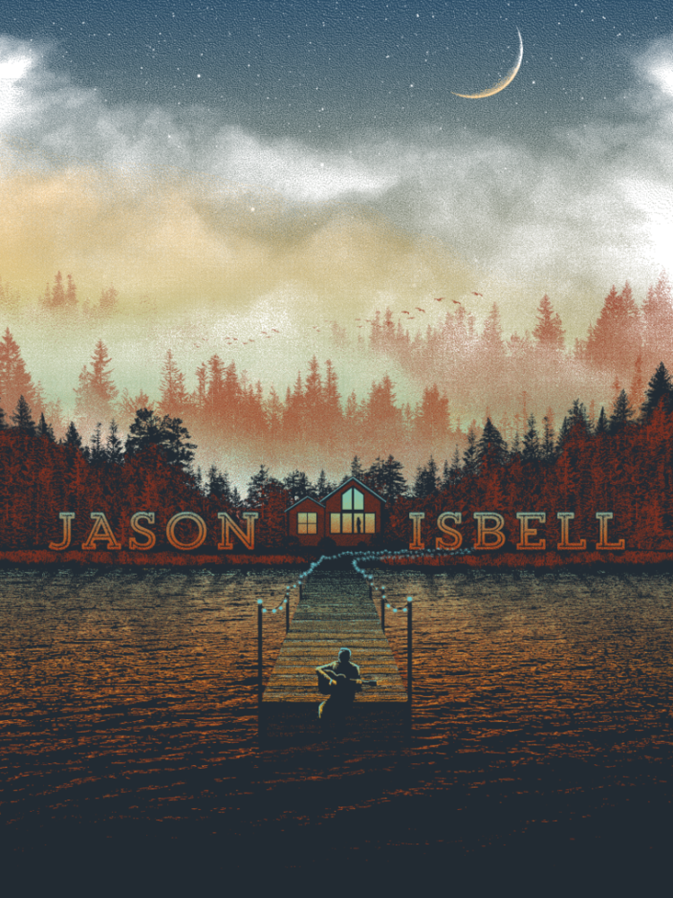 Jason Isbell, Official 2015 Tour poster (FALL VARIANT)