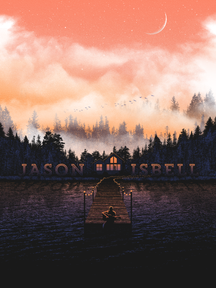Jason Isbell, Official 2015 Tour poster (SPRING VARIANT)
