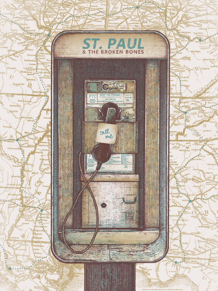 St. Paul and the Broken Bones VARIANT, 2014 Tour Poster